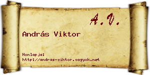 András Viktor névjegykártya