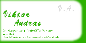 viktor andras business card